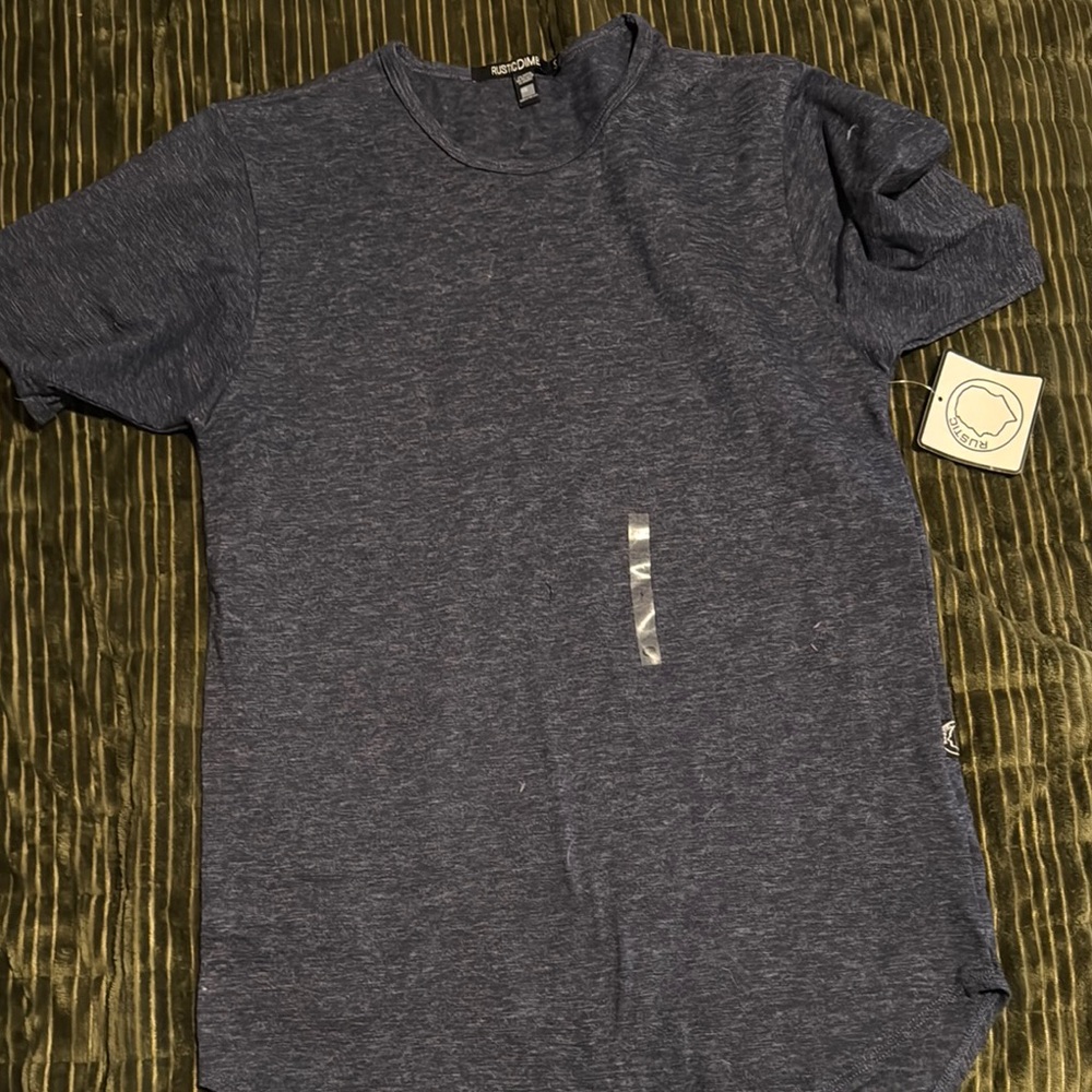 Men's heather Blue T-Shirt rustic dime bke the buckle small nwt